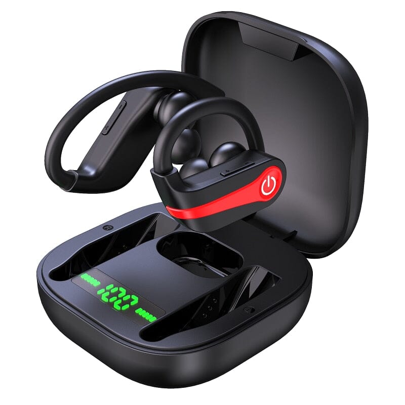Bluetooth 5.1 Earphone Sport Stereo Waterproof Wireless Headphone - Breakthrough Audio Experience - 40 Hours of Uninterrupted Playtime Consumer Electronics - Portable Audio & Video - Earphones & Headphones PikNik Red 