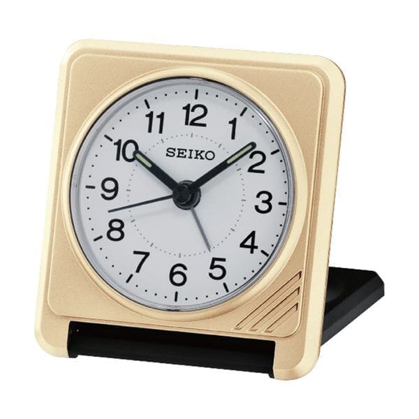 Seiko QHT015G Travel Alarm Clock - Gold Alarm Clocks Seiko 